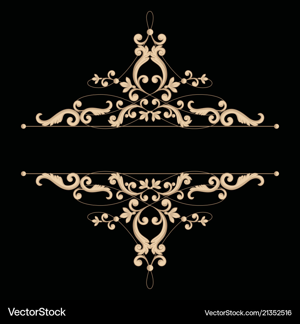 Divider or frame in calligraphic retro style Divider or frame in calligraphic retro style vector image