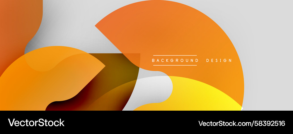 Dynamic Orange Shape Overlap Vector Image