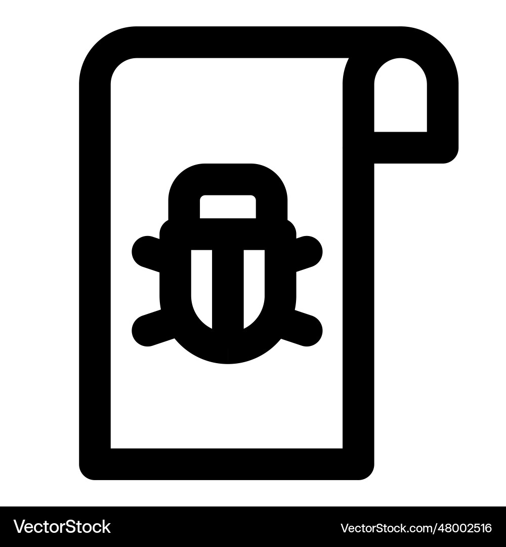 File information exploit by a bug Vector Image