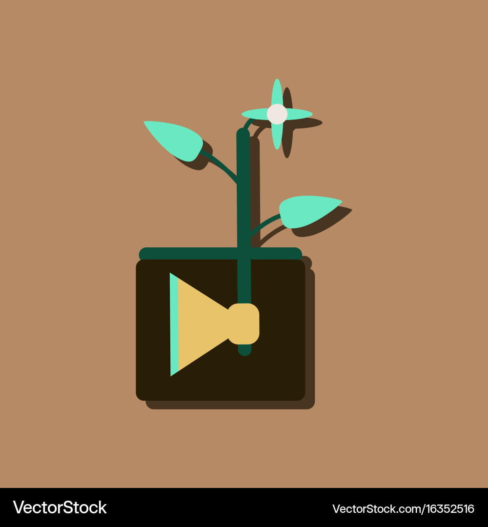 Flat icon design collection axe with buds Vector Image