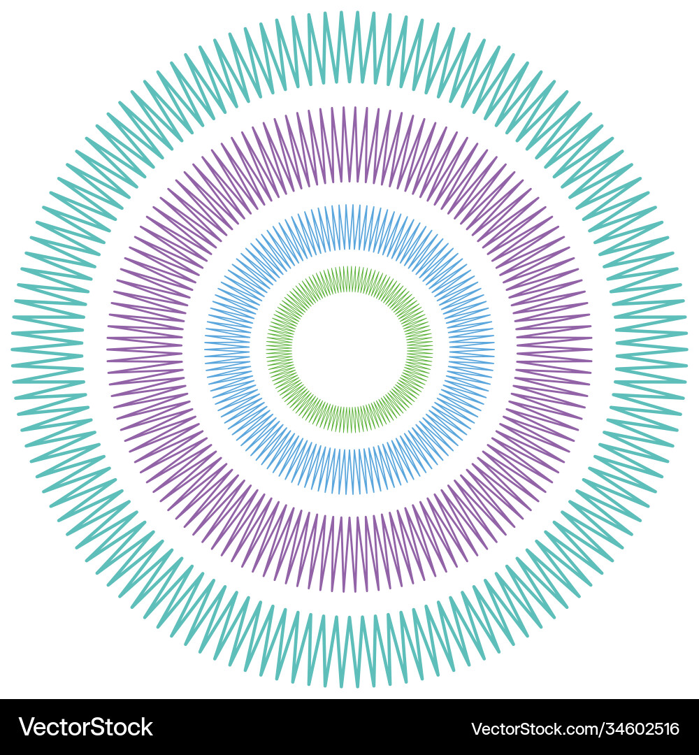 Geometric circle is angular colored spring Geometric circle is angular colored spring vector image