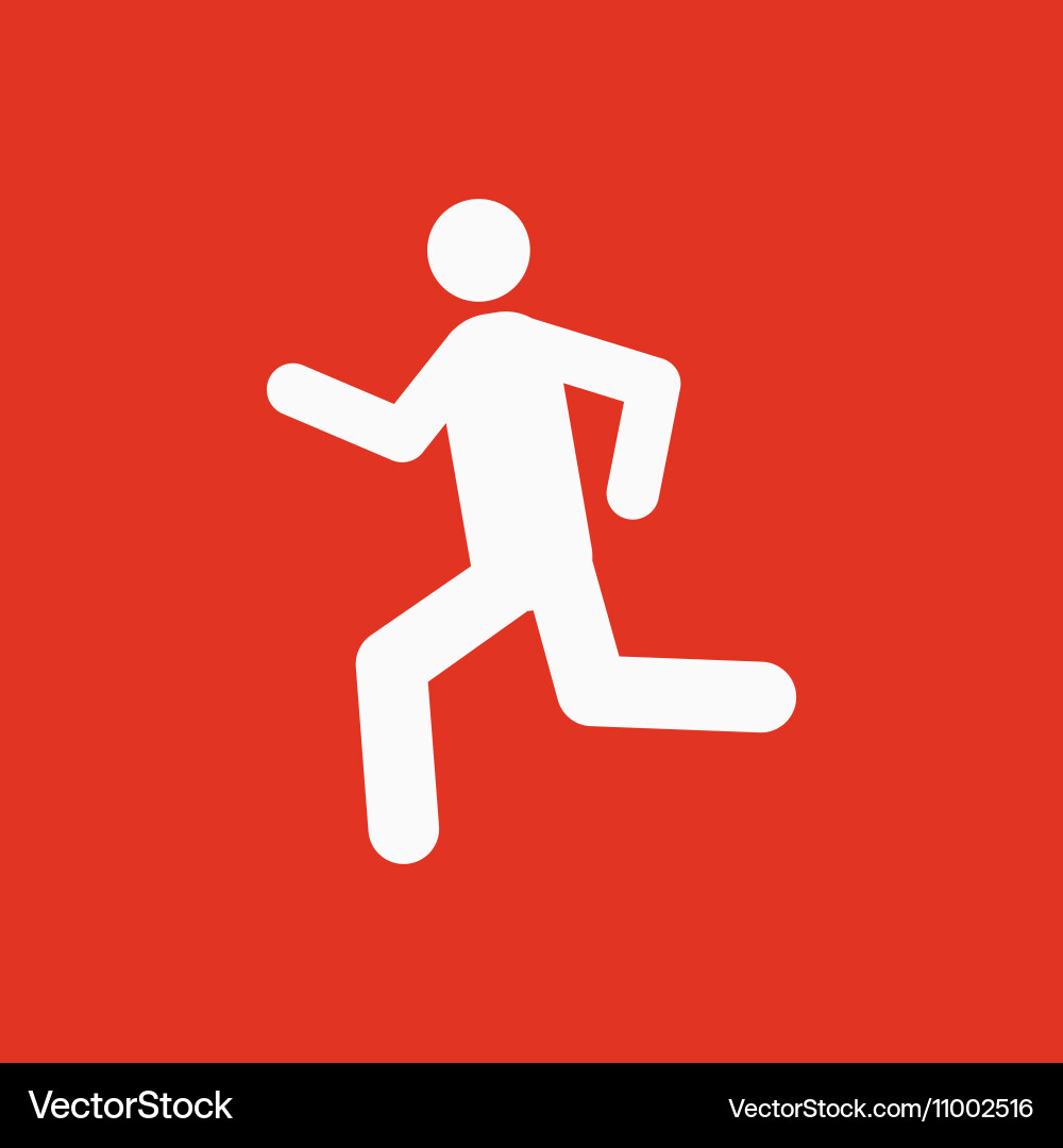 Man running icon run symbol flat vector image