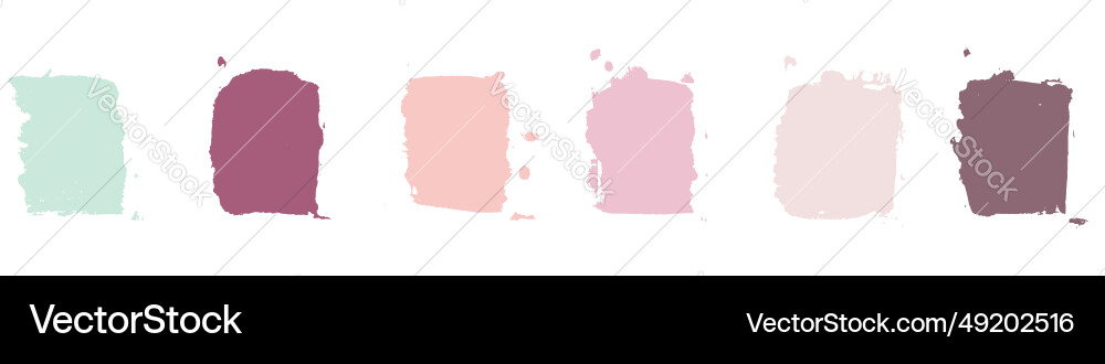Paint texture in square shape set abstract color Paint texture in square shape set abstract color vector image