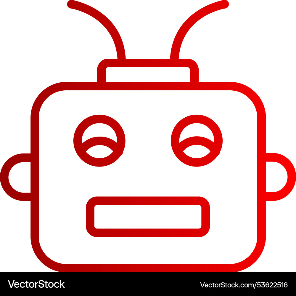 Robot line gradient icon Vector Image
