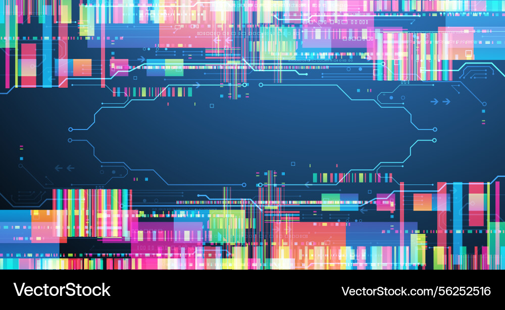 Technological background with colorful squares Technological background with colorful squares vector image