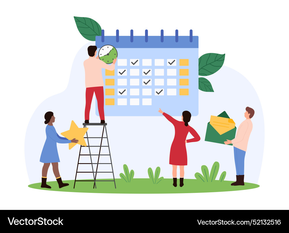 Zeitmanagement Business Event Organisation Zeitmanagement Business Event Organisation vektorbild