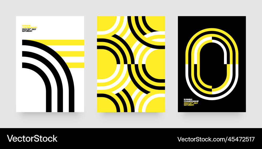 Abstract Running Event Layout vector image