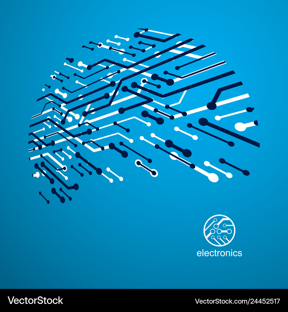 Abstract technology with circuit board high tech Vector Image