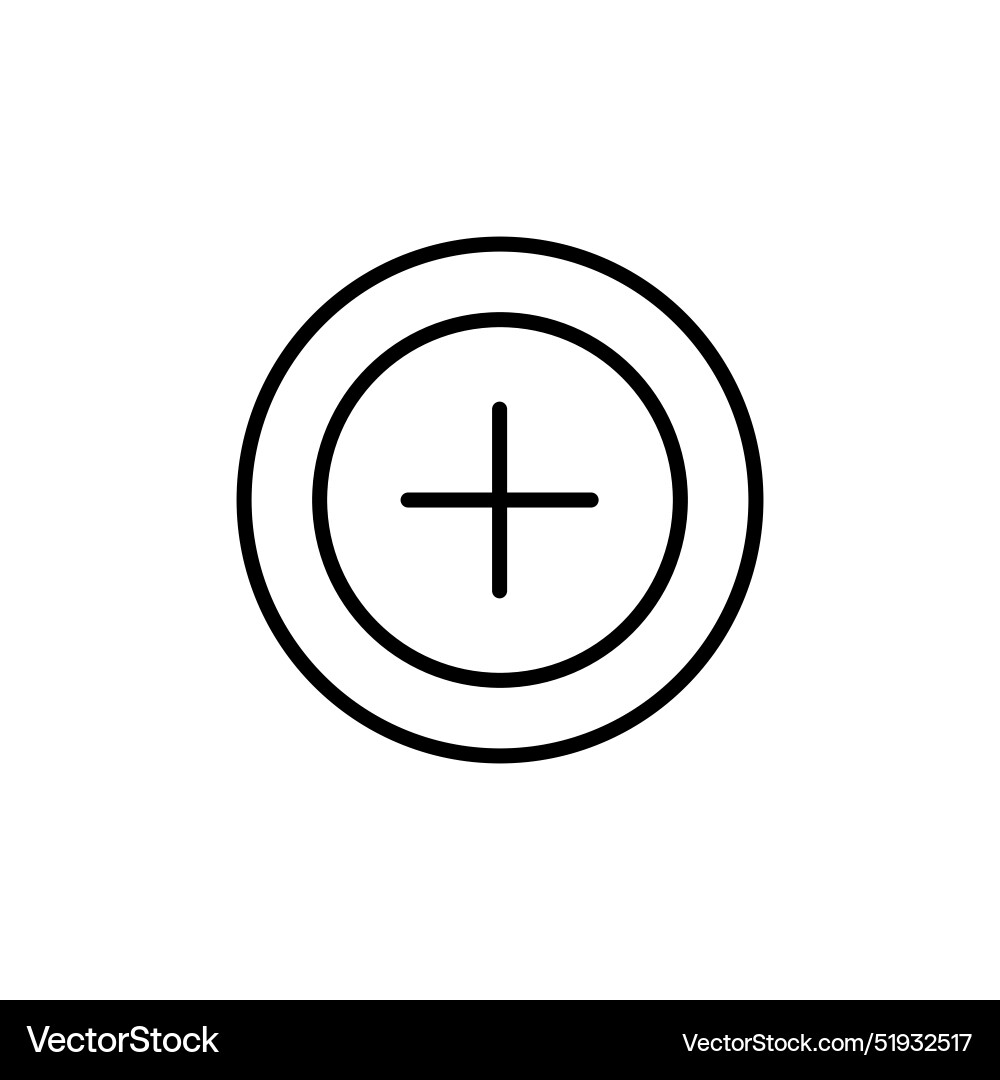Add plus icon ideal for user interface and app Add plus icon ideal for user interface and app vector image
