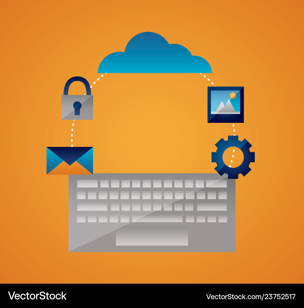 Cloud computing concept Vector Image