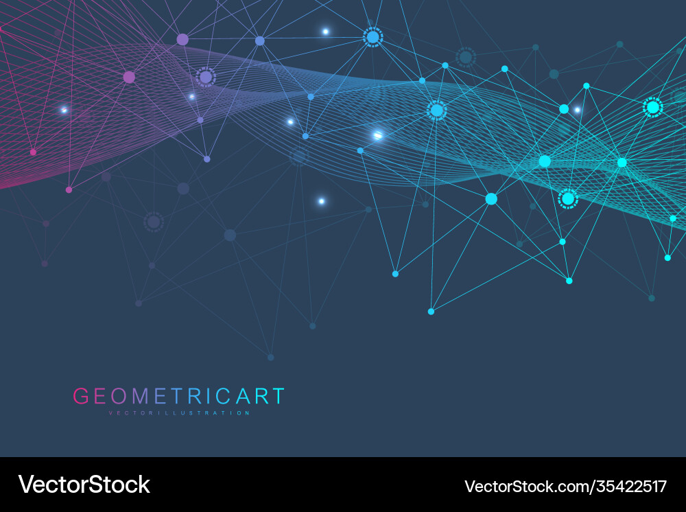 Geometric abstract background with connected line Geometric abstract background with connected line vector image