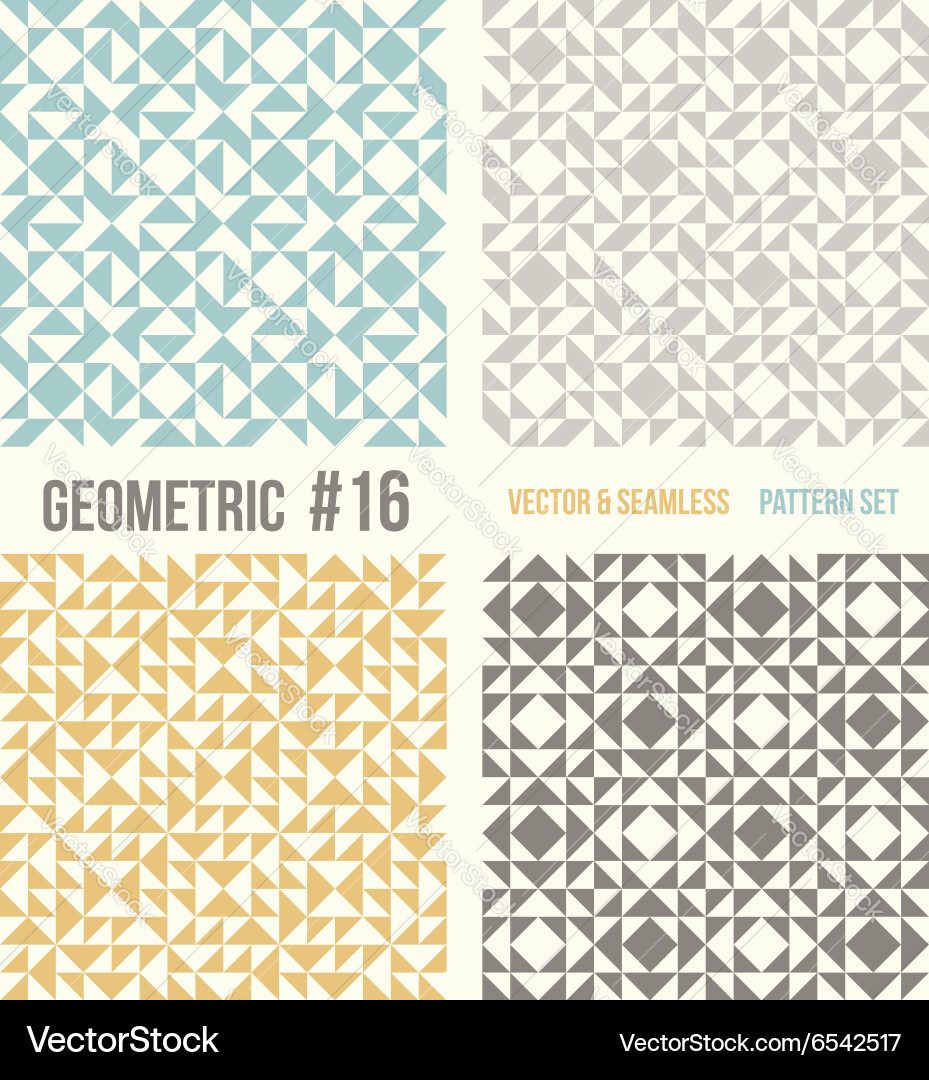 Geometric Pattern Collection - Number 16 vector image