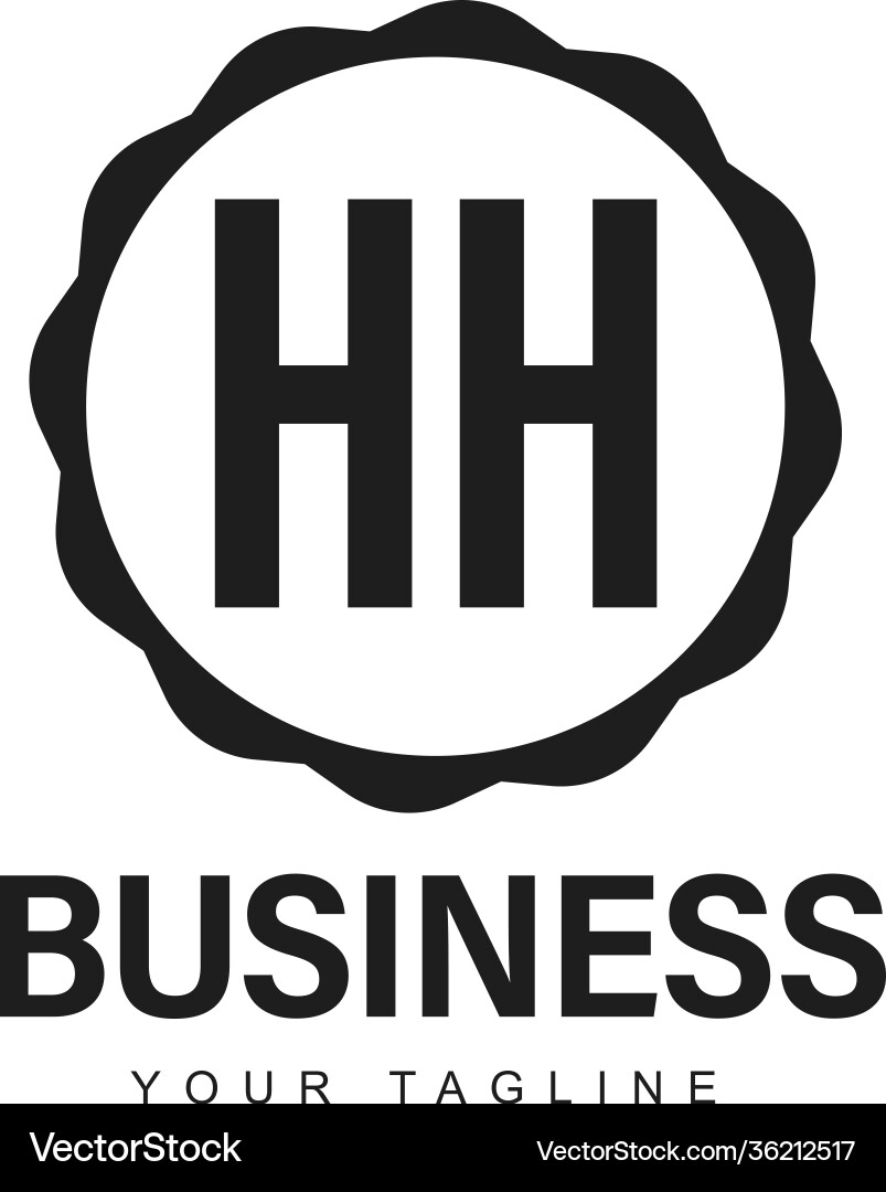 Hh initial a logo design with abstract style Hh initial a logo design with abstract style vector image