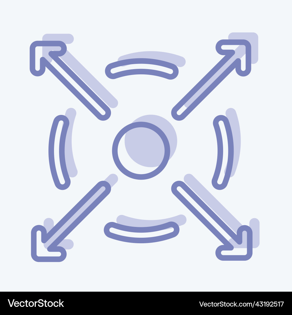 Icon extending suitable for branding symbol two Icon extending suitable for branding symbol two vector image