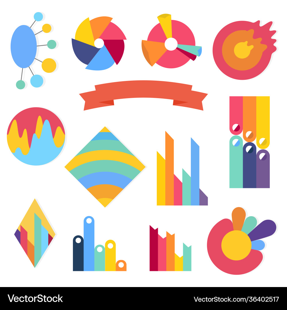 Infographic elements collection analysis data vector image