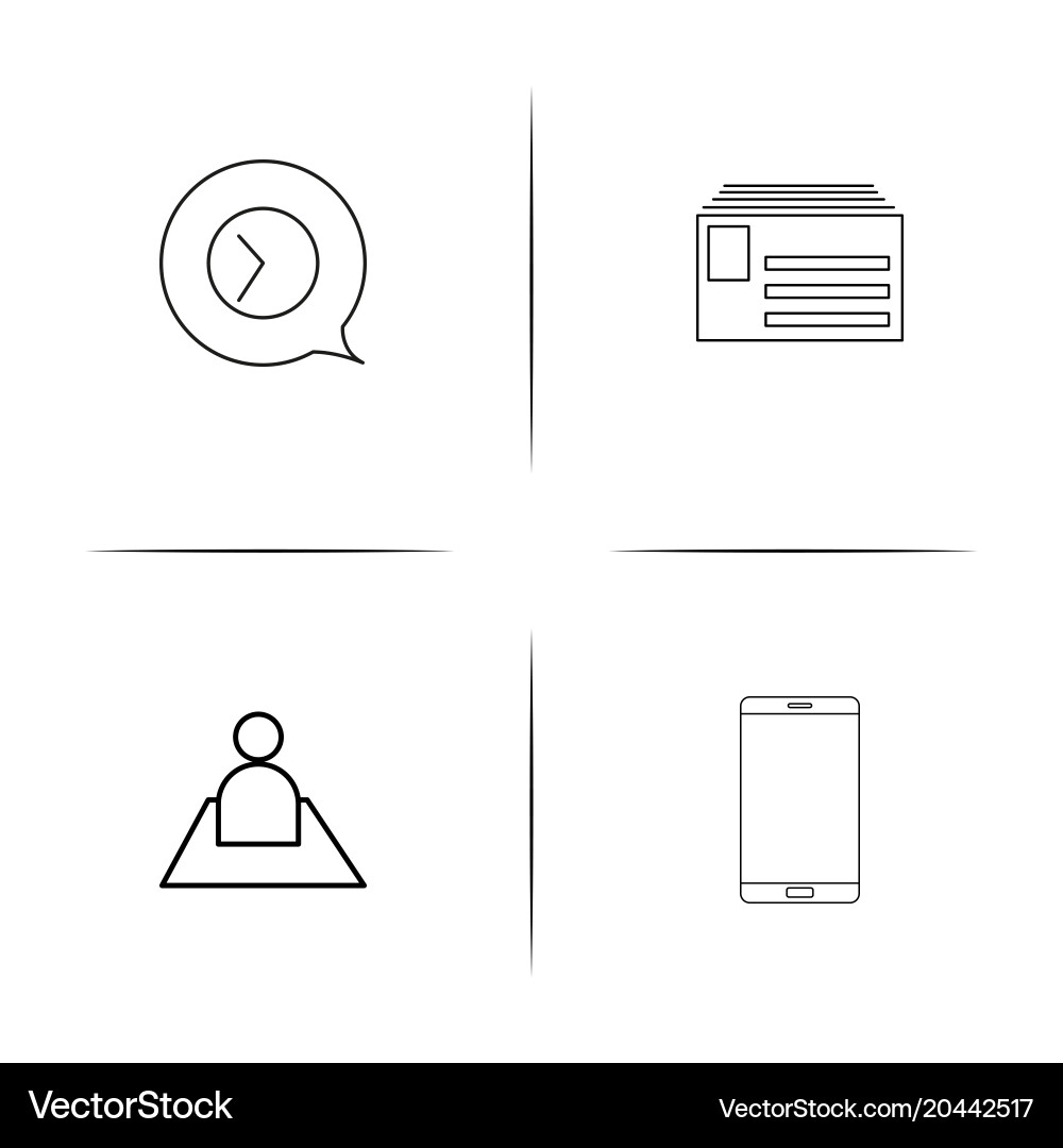 Internet of things simple linear icon setsimple vector image