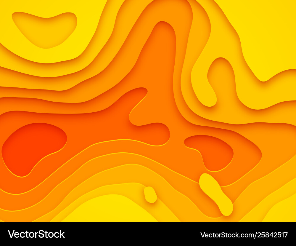 Paper Cut Layered Geometric Background vector image
