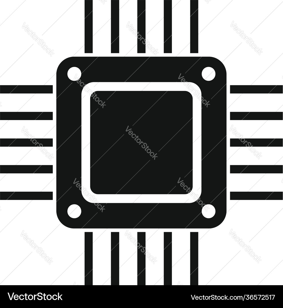 Radio processor icon simple style Radio processor icon simple style vector image
