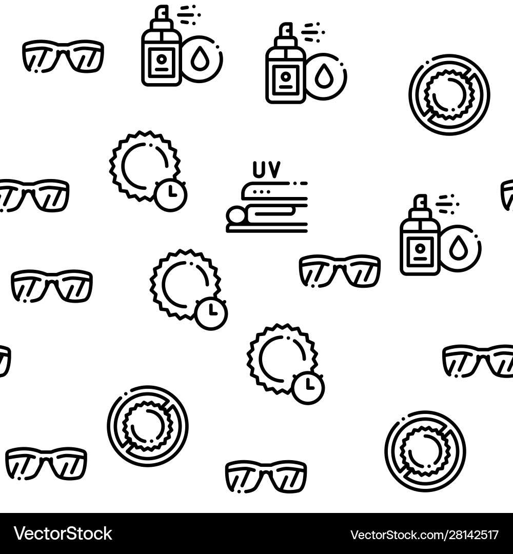 Sunscreen seamless pattern Sunscreen seamless pattern vector image