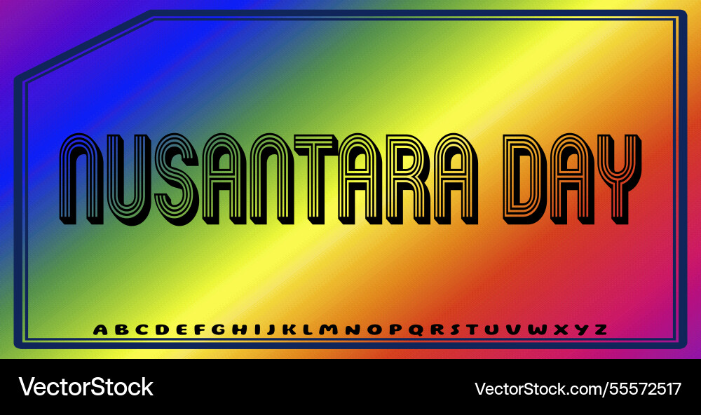 Text effects with editable colors and abstract Vector Image