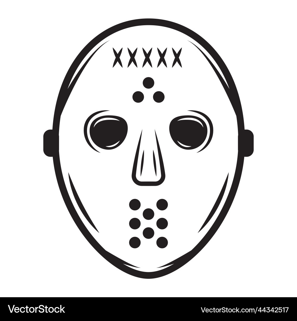 Vintage retro vwinter sport hockey mask can Vintage retro vwinter sport hockey mask can vector image