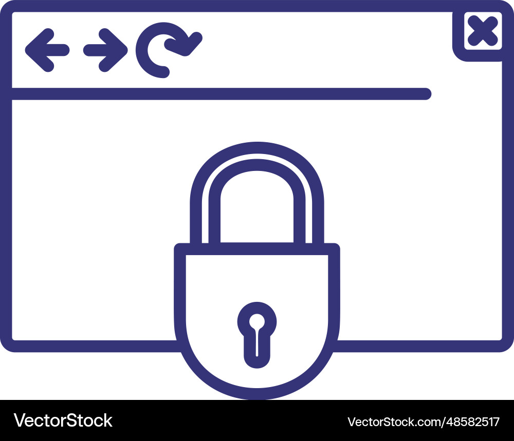 Web security line icon Web security line icon vector image