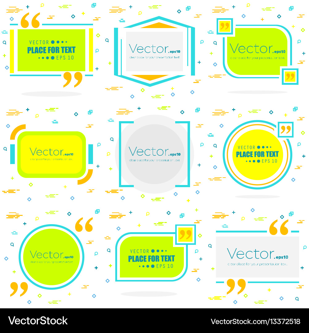 Abstract concept empty speech square quote Vector Image