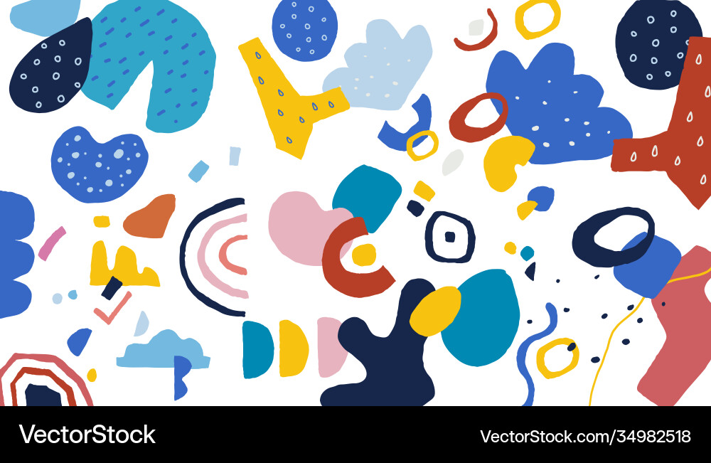 Abstract Doodle Pattern Vector Image