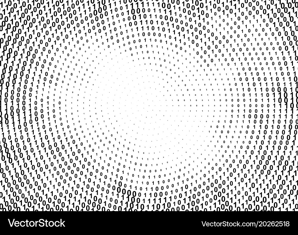 Binary computer code halftone pattern Vector Image