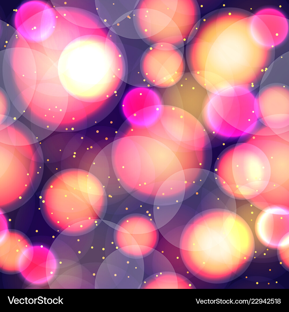 Bokeh abstract seamless pattern vector image