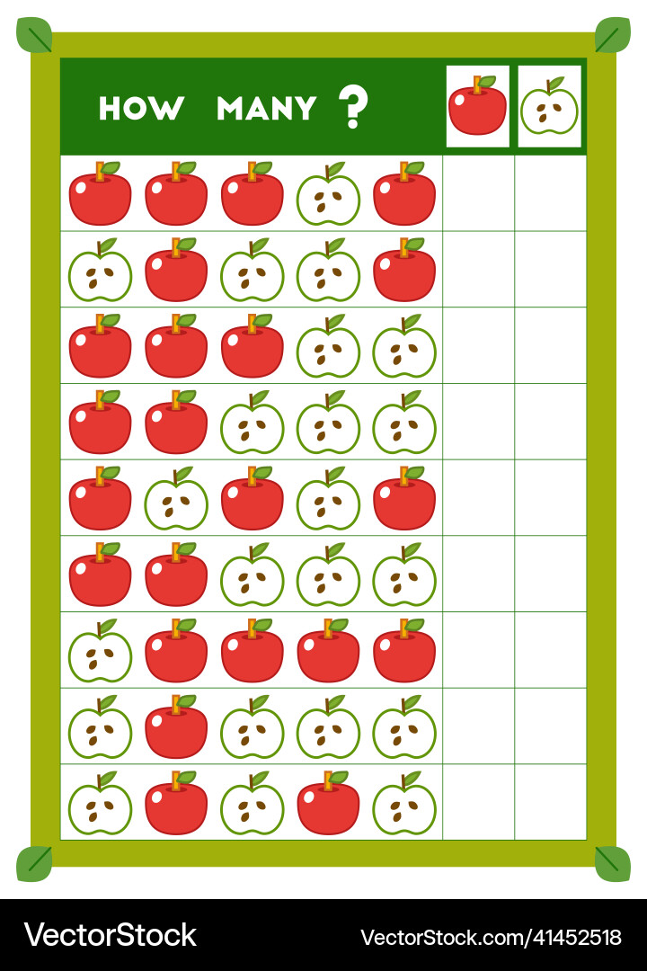 Counting game educational for children count Counting game educational for children count vector image