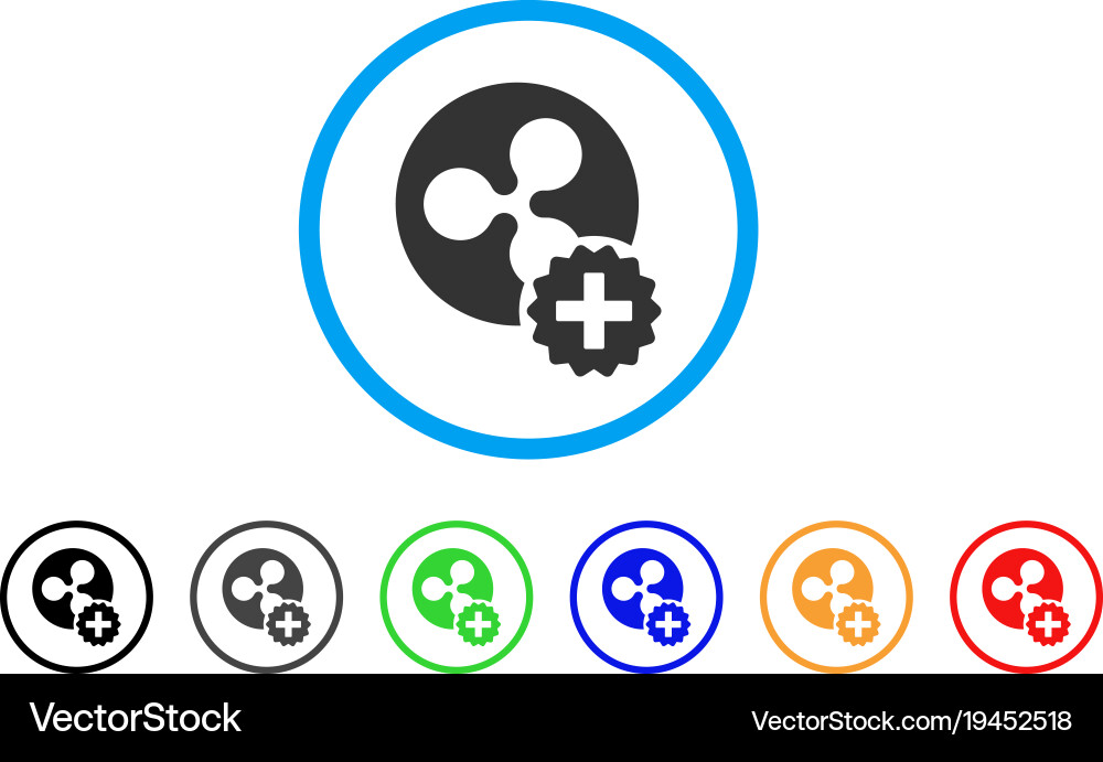 Create ripple coin rounded icon Vector Image