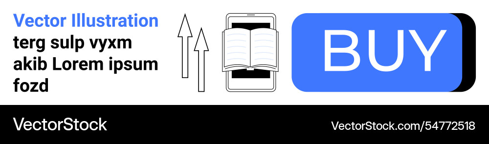 E-commerce ui design with book icon arrow symbols E-commerce ui design with book icon arrow symbols vector image