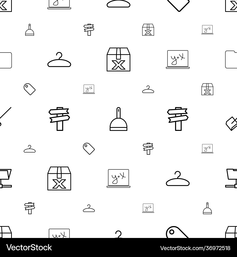 Empty icons pattern seamless white background Empty icons pattern seamless white background Vector Image