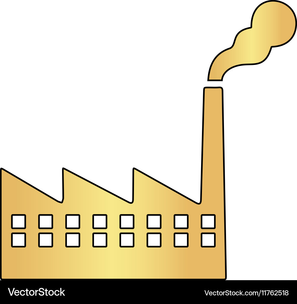 Factory computer symbol vector image