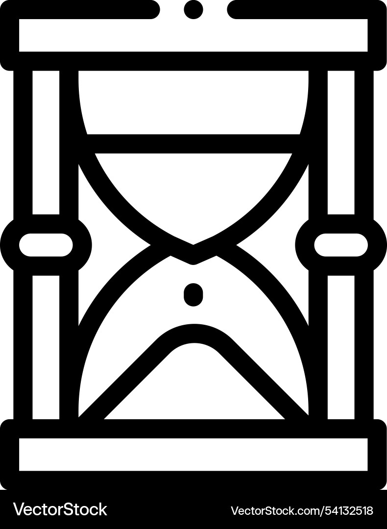 Hours icon thin linear style design isolated Hours icon thin linear style design isolated Vector Image