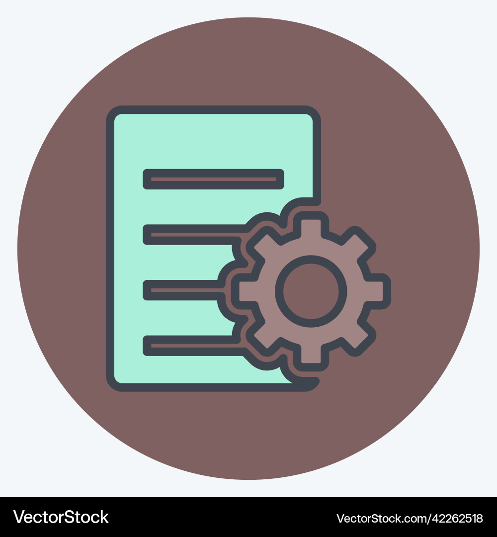 Icon document settings suitable for user Icon document settings suitable for user vector image