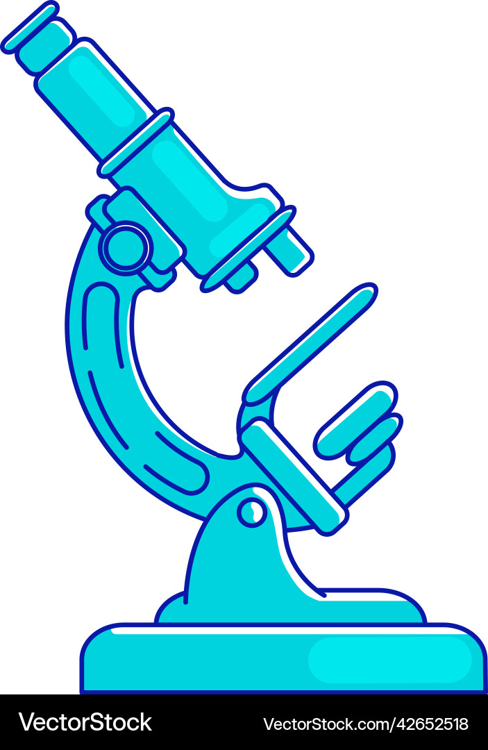 Microscope semi flat color element Microscope semi flat color element vector image
