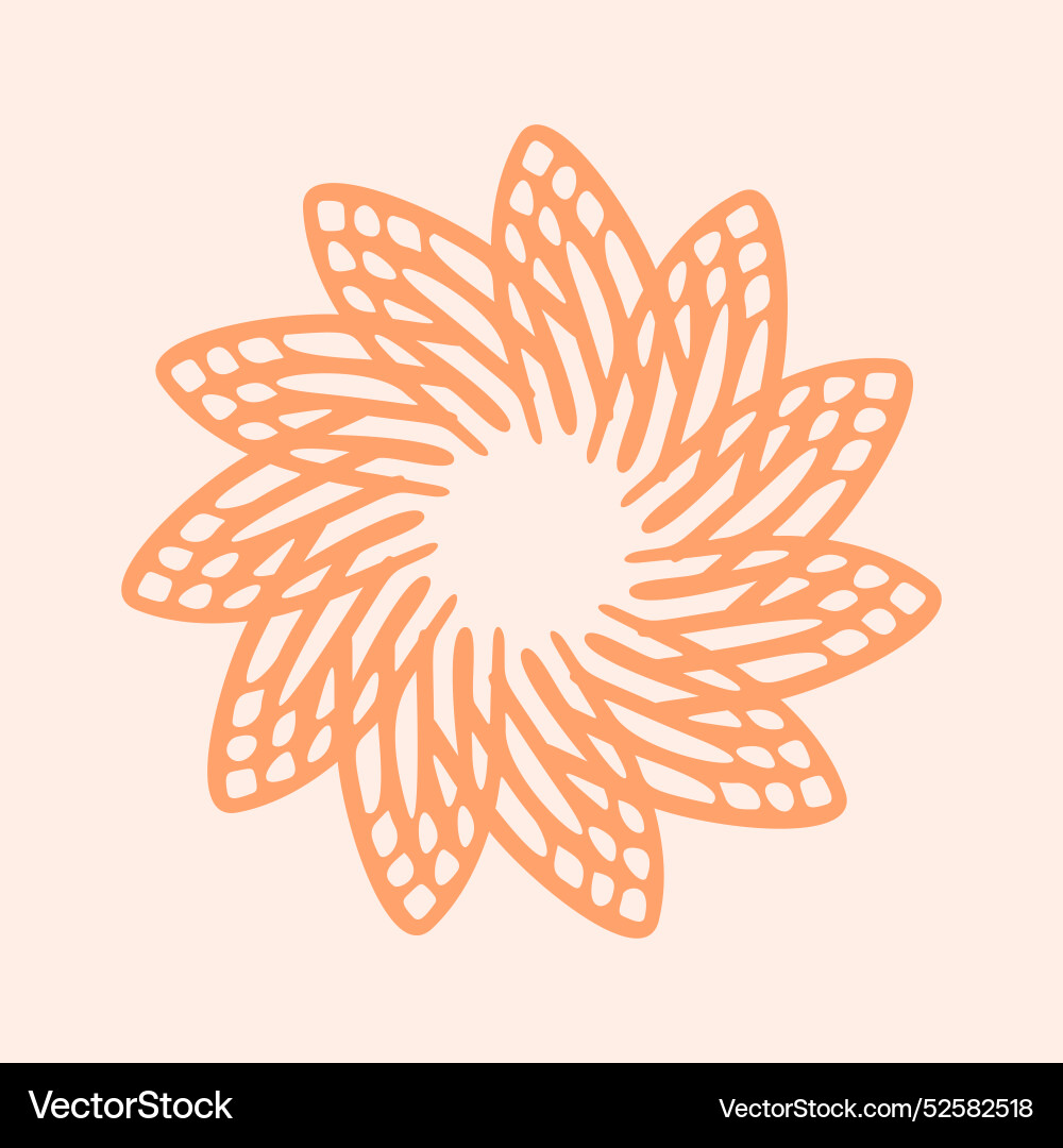 Peach fuzz botanical texture motif Vector Image