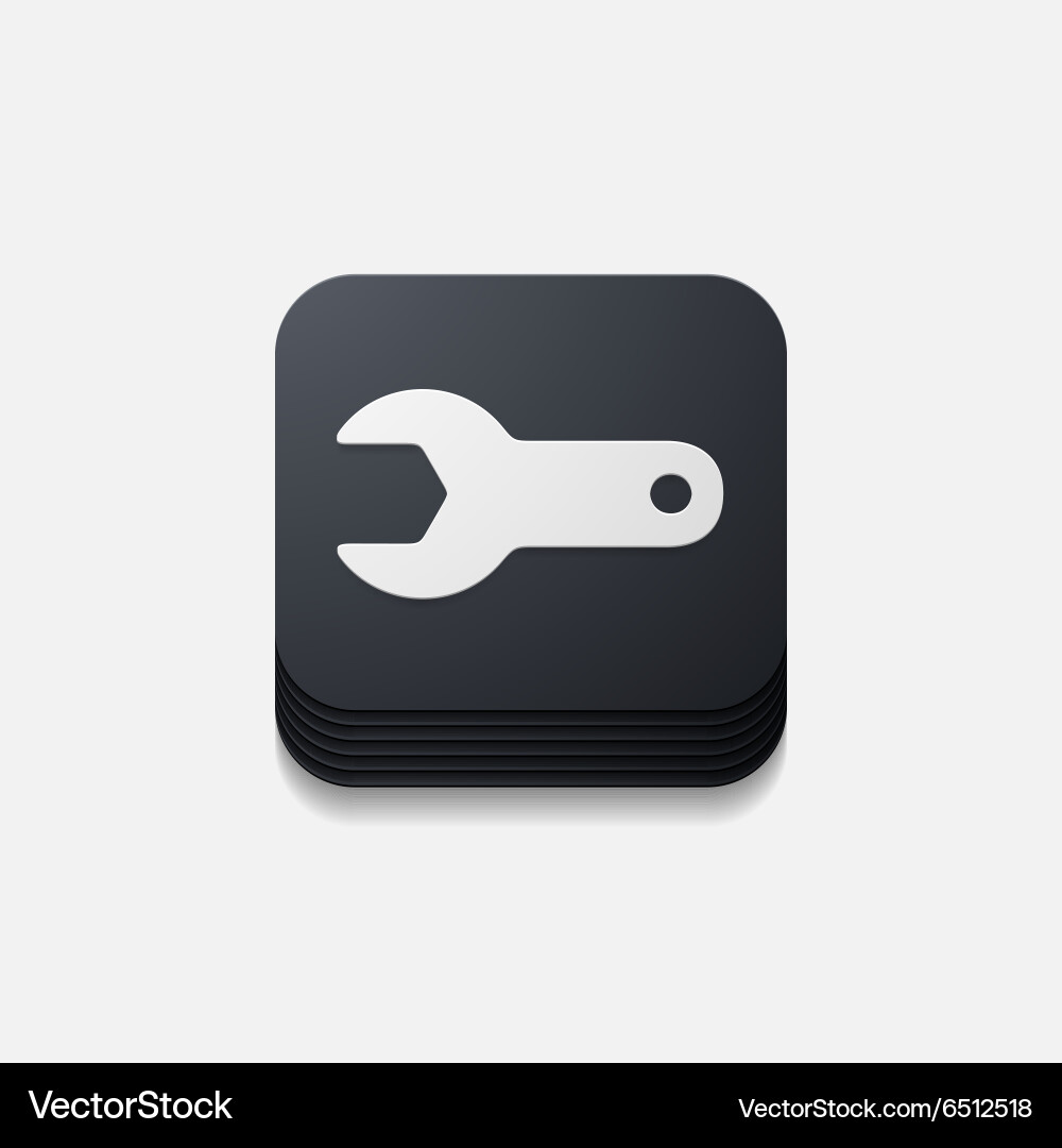 Square button wrench Vector Image