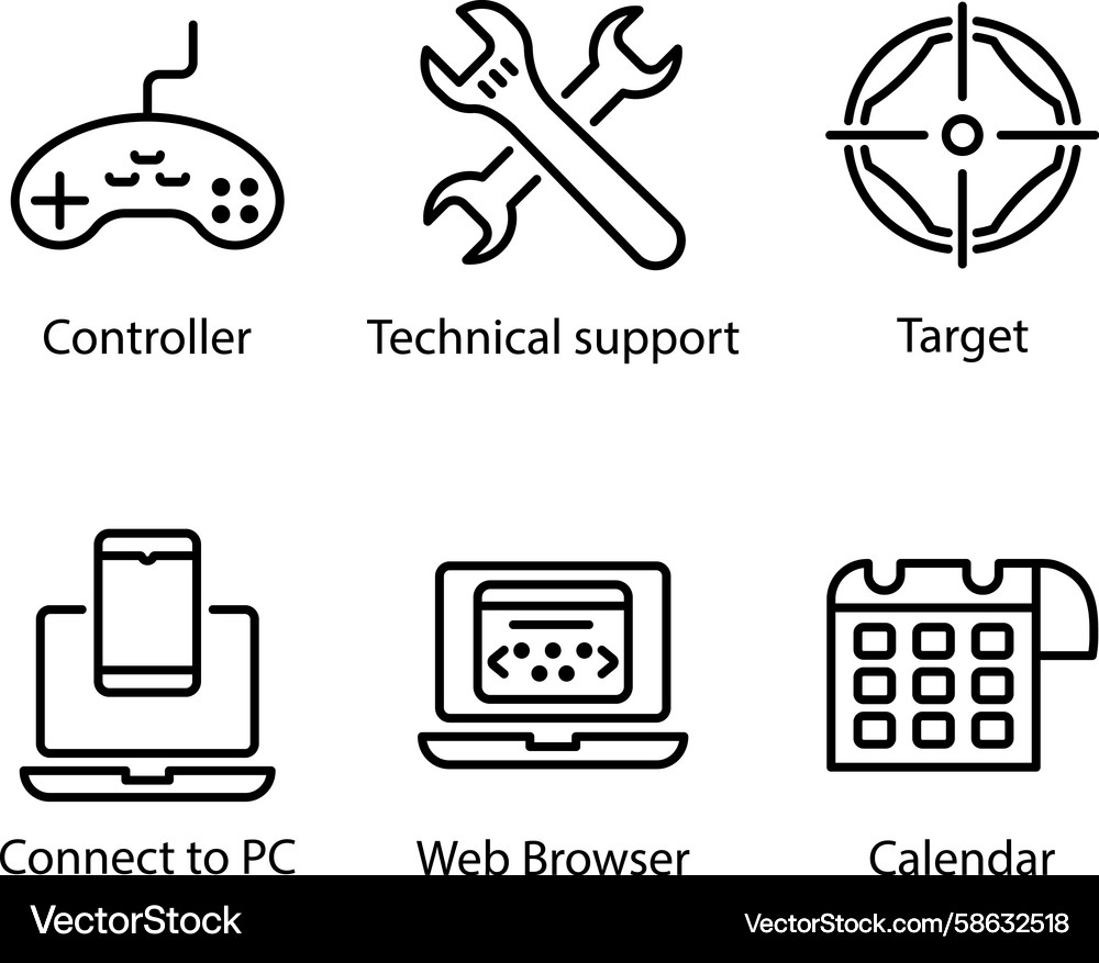 Technical Support Controller Icon Vector Image