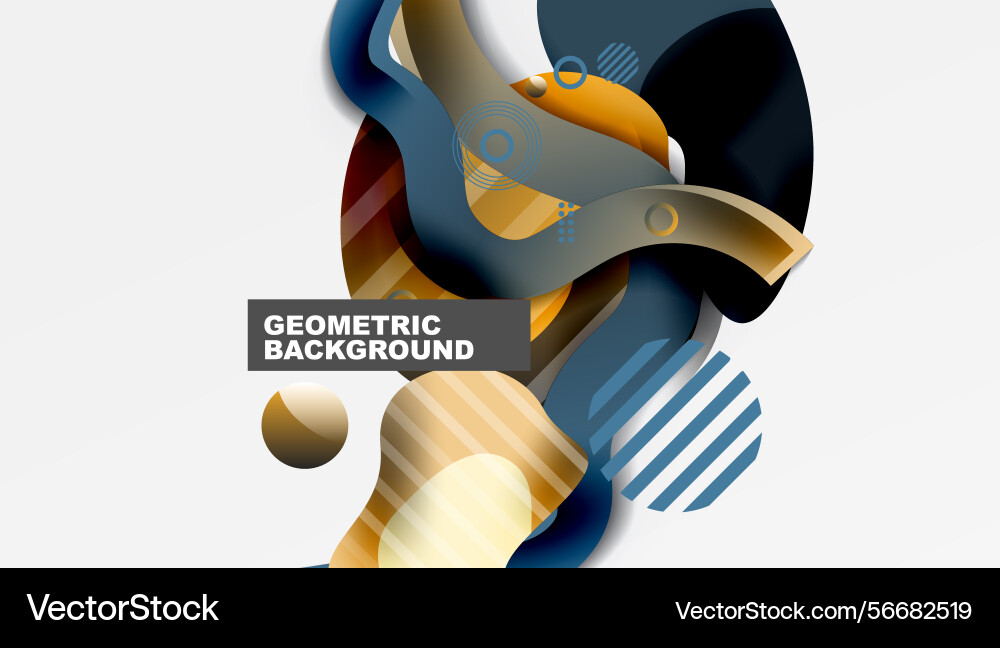 Abstract geometric shapes overlap creating Abstract geometric shapes overlap creating Vector Image
