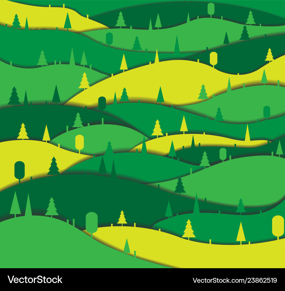 Background with forest Vector Image