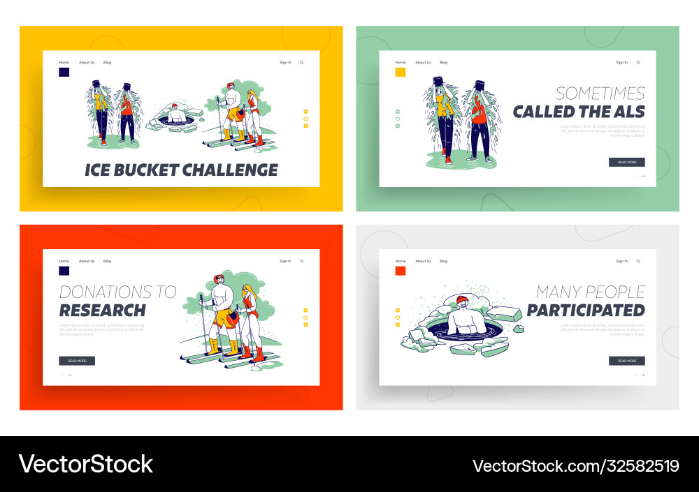 Characters temper landing page template set Characters temper landing page template set vector image