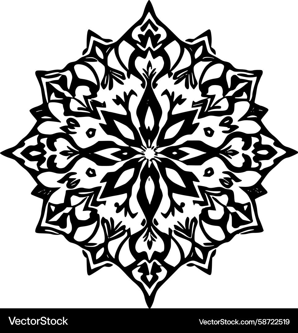 Complex Paper Snowflake Pattern Vector Image
