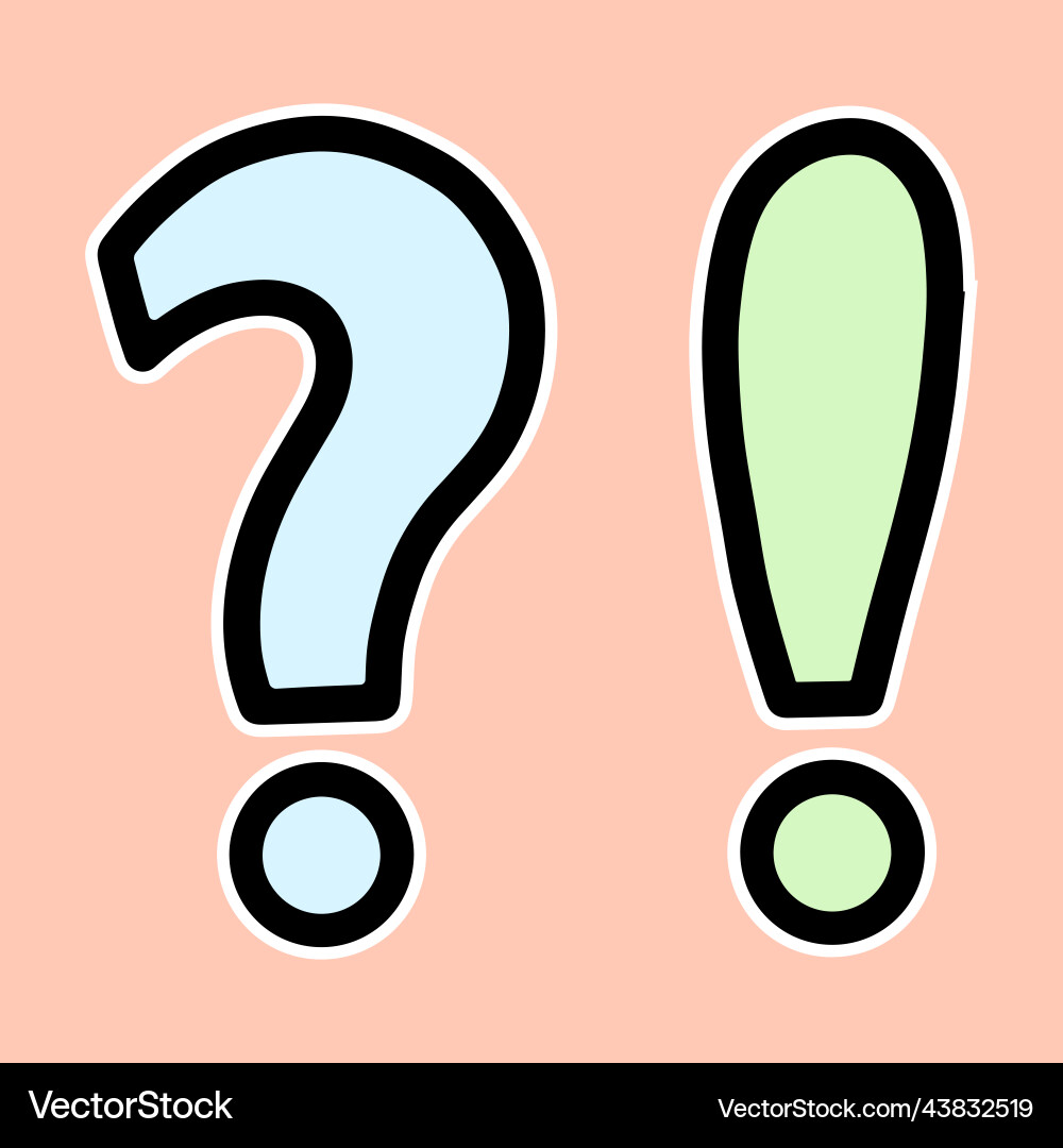 Exclamation and question marks punctuation Vector Image