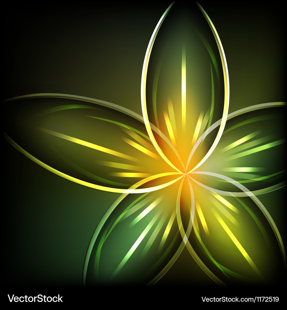 Green light flower background Royalty Free Vector Image
