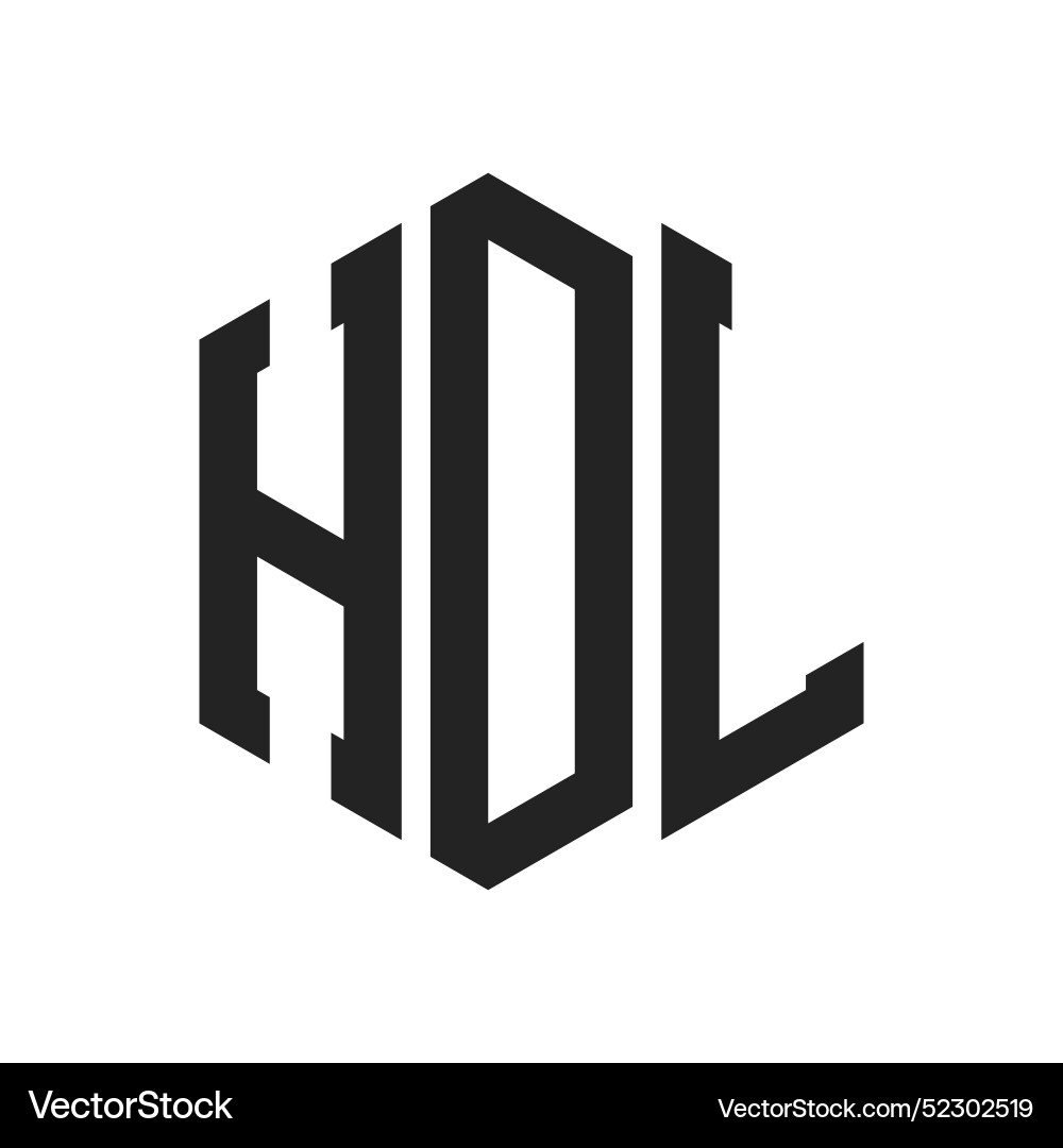 Hdl logo design initial letter monogram Vector Image