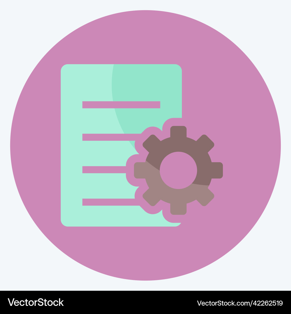 Icon document settings suitable for user Icon document settings suitable for user vector image