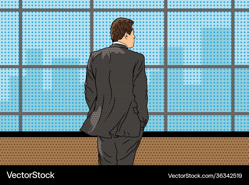 Man at window vector image